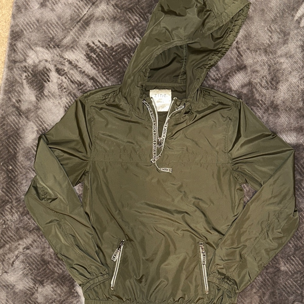 Zine Clothing Forest Green Windbreaker